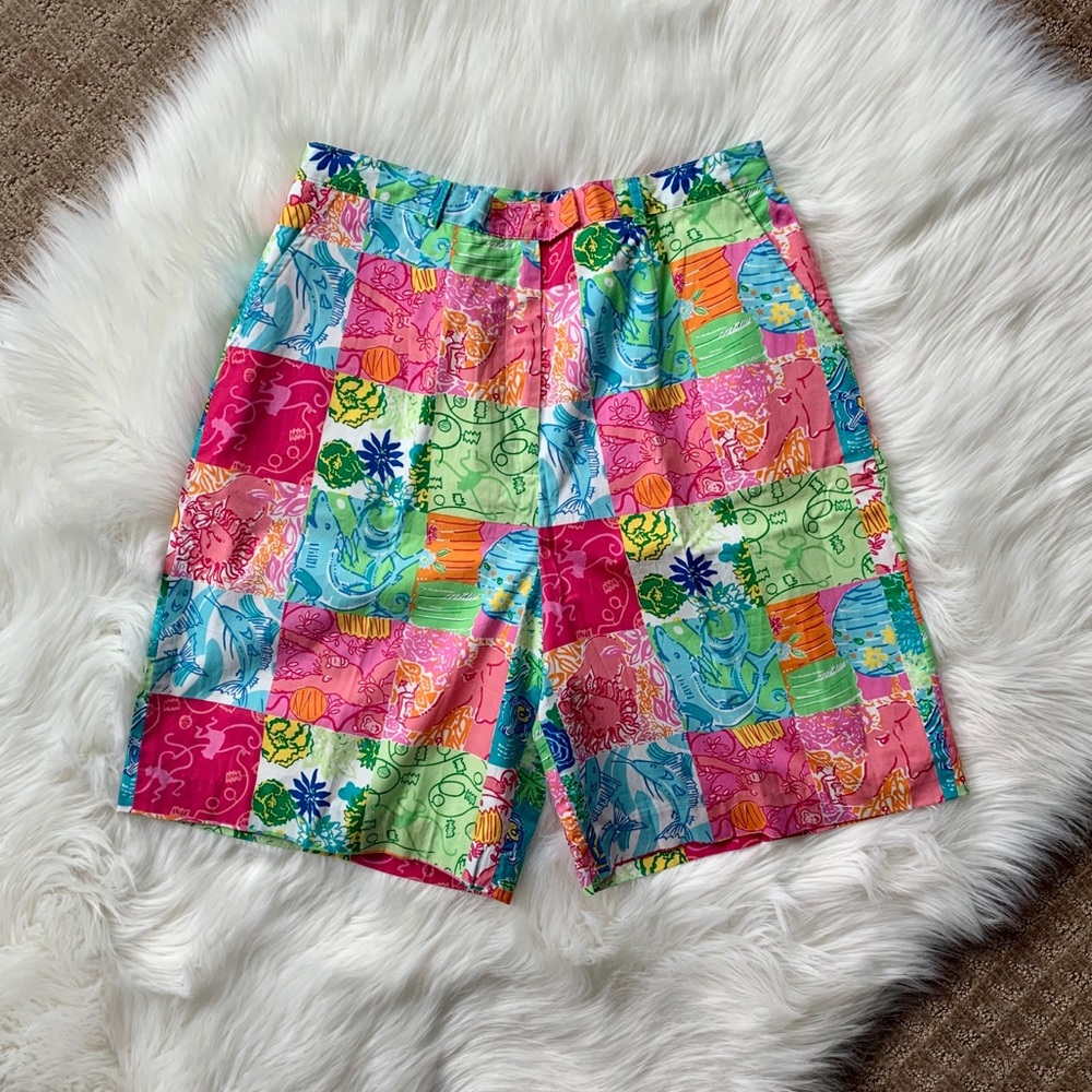 Lilly Pulitzer Multi-Color Patchwork Print Women’s Shorts